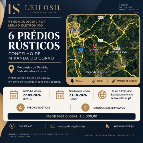 Prédios Rústicos e Direitos | Miranda do Corvo