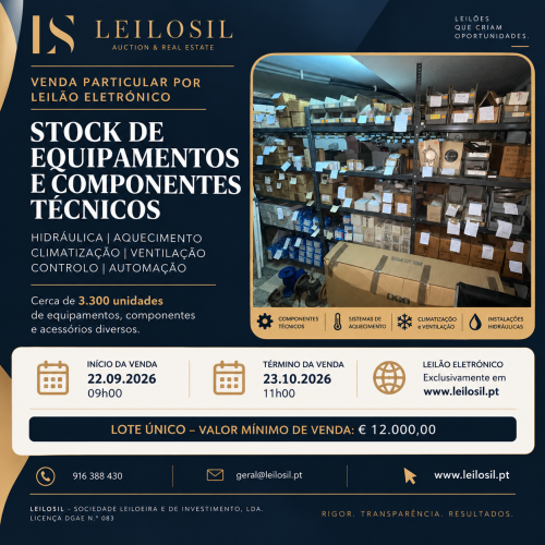 Stock de Equipamentos e Componentes Técnicos | Lisboa
